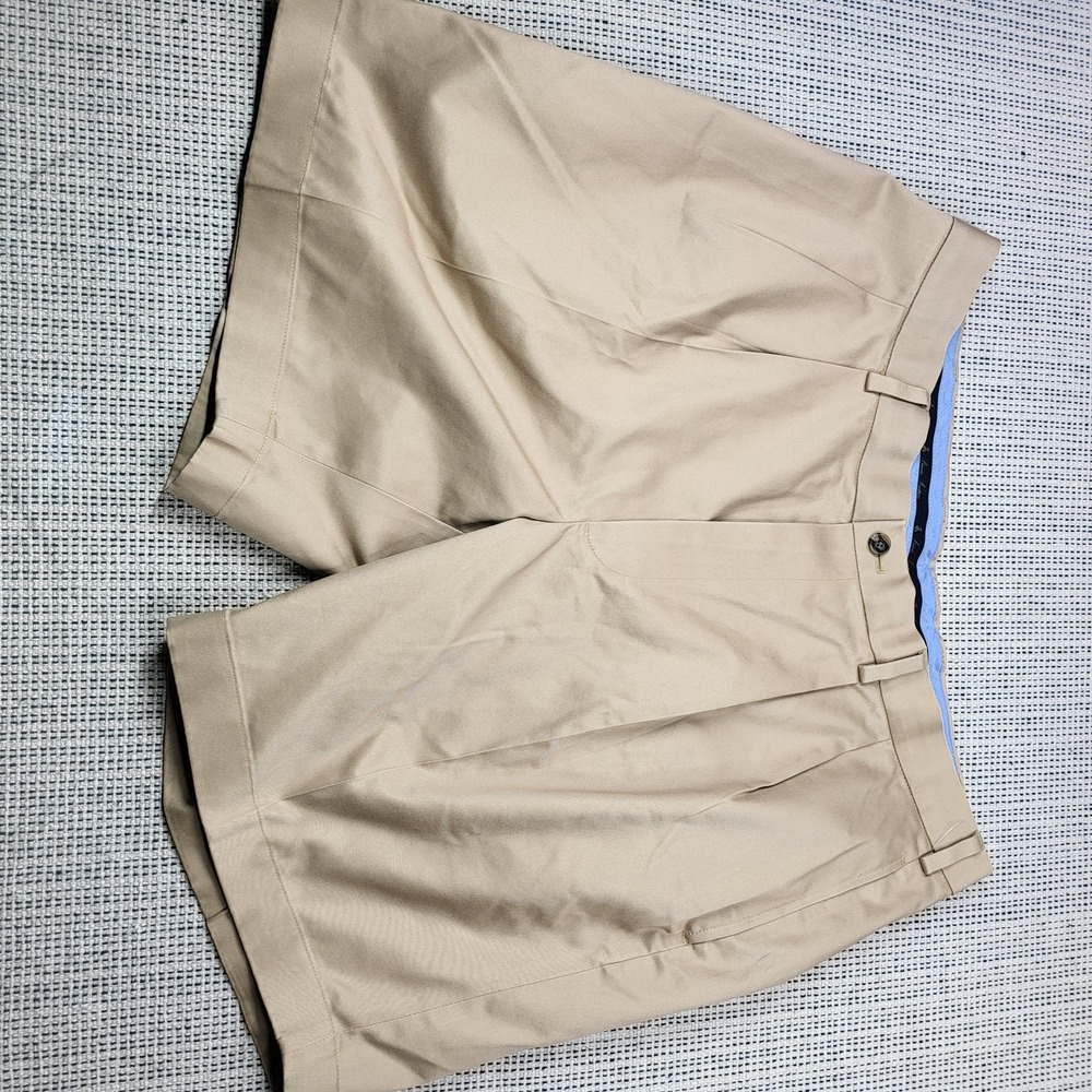 Brooks Brothers Shorts Mens 38 Beige Lightweight Advantage Chino 9 Inseam Casual